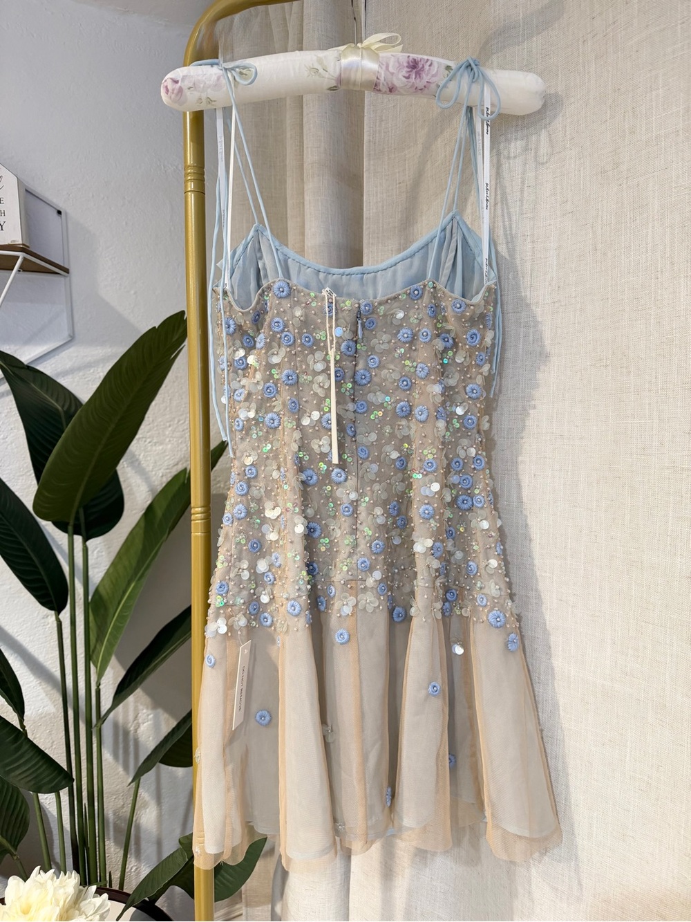 For Love and Lemons Floral Soiree Mini Dress Size Small NWT - Picture 7 of 7